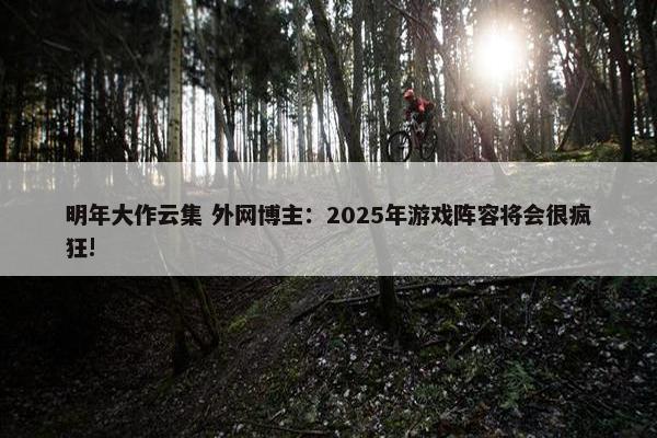 明年大作云集 外网博主：2025年游戏阵容将会很疯狂!