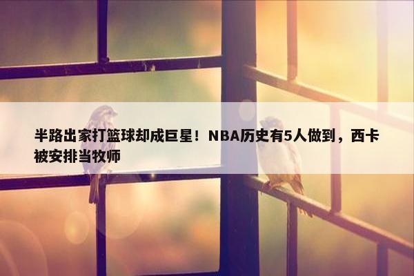 半路出家打篮球却成巨星！NBA历史有5人做到，西卡被安排当牧师