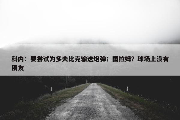 科内：要尝试为多夫比克输送炮弹；图拉姆？球场上没有朋友