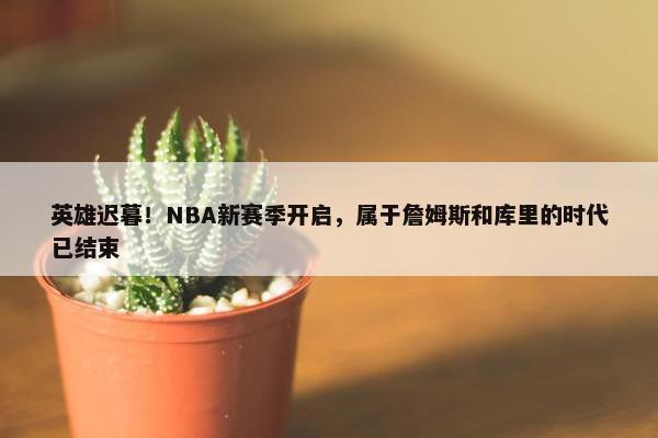 英雄迟暮！NBA新赛季开启，属于詹姆斯和库里的时代已结束