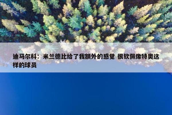 迪马尔科：米兰德比给了我额外的感觉 很钦佩像特奥这样的球员