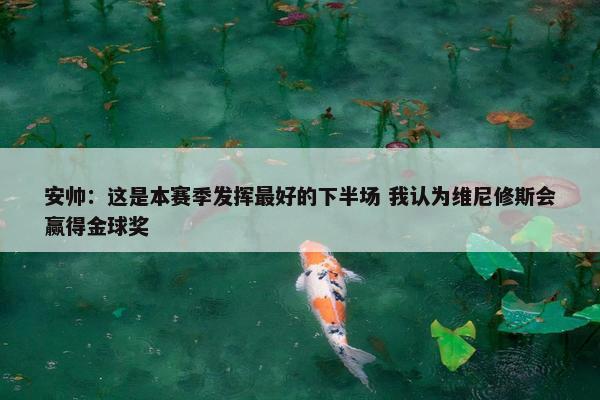 安帅：这是本赛季发挥最好的下半场 我认为维尼修斯会赢得金球奖