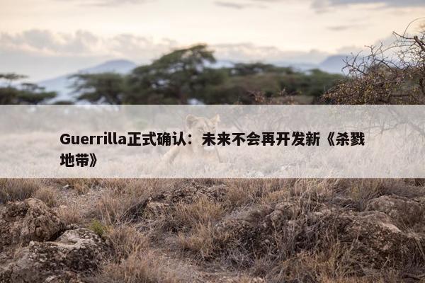 Guerrilla正式确认：未来不会再开发新《杀戮地带》