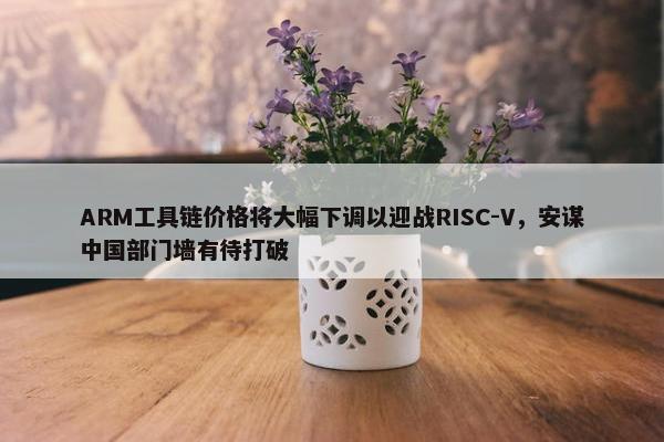 ARM工具链价格将大幅下调以迎战RISC-V，安谋中国部门墙有待打破