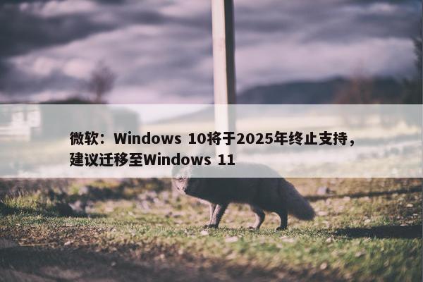 微软：Windows 10将于2025年终止支持，建议迁移至Windows 11